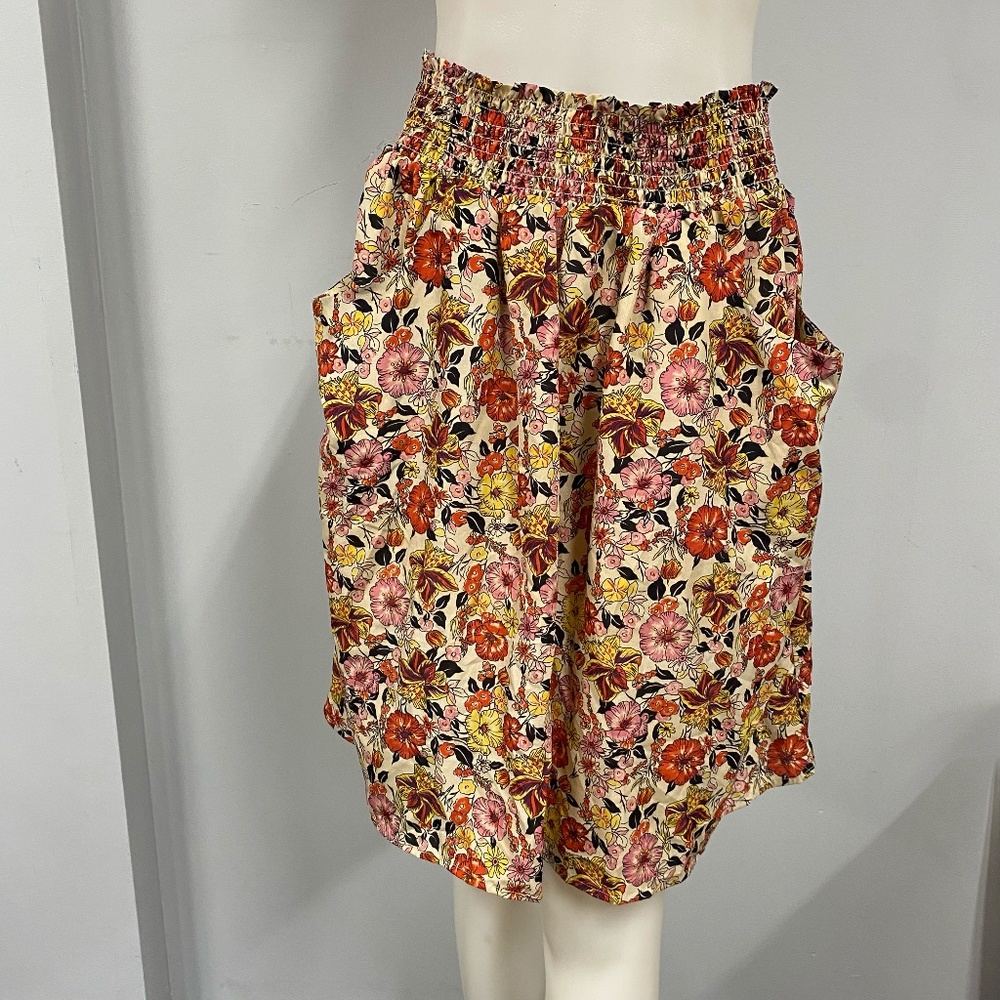 Black Rain (Francesca's) Floral Skirt NWT